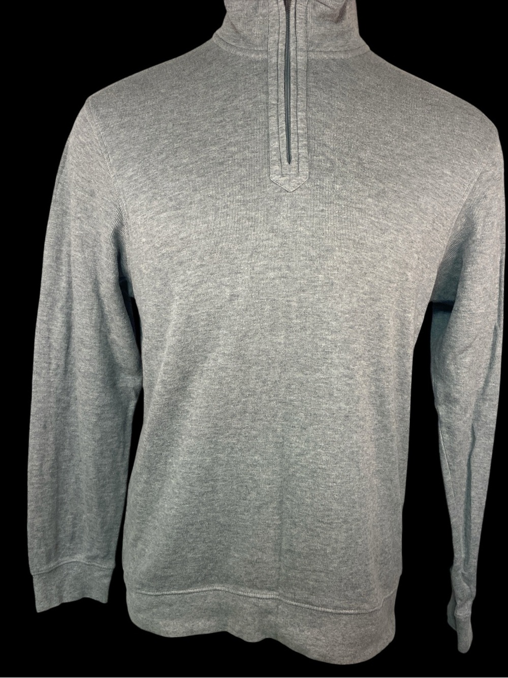 Izod Classic Men's Grey Qtr Zip Sweater Medium